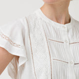 Blusa Lino Orgánico Mujer Sulta Blanco Rockford