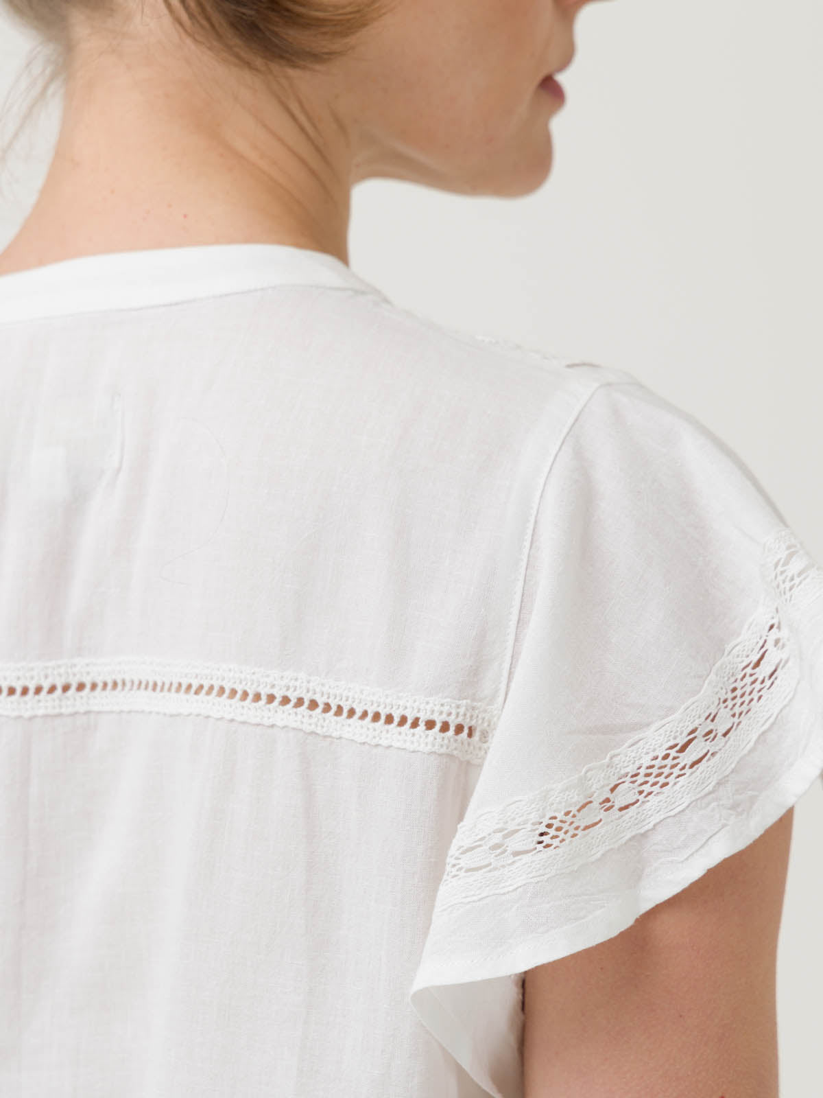 Blusa Lino Orgánico Mujer Sulta Blanco Rockford