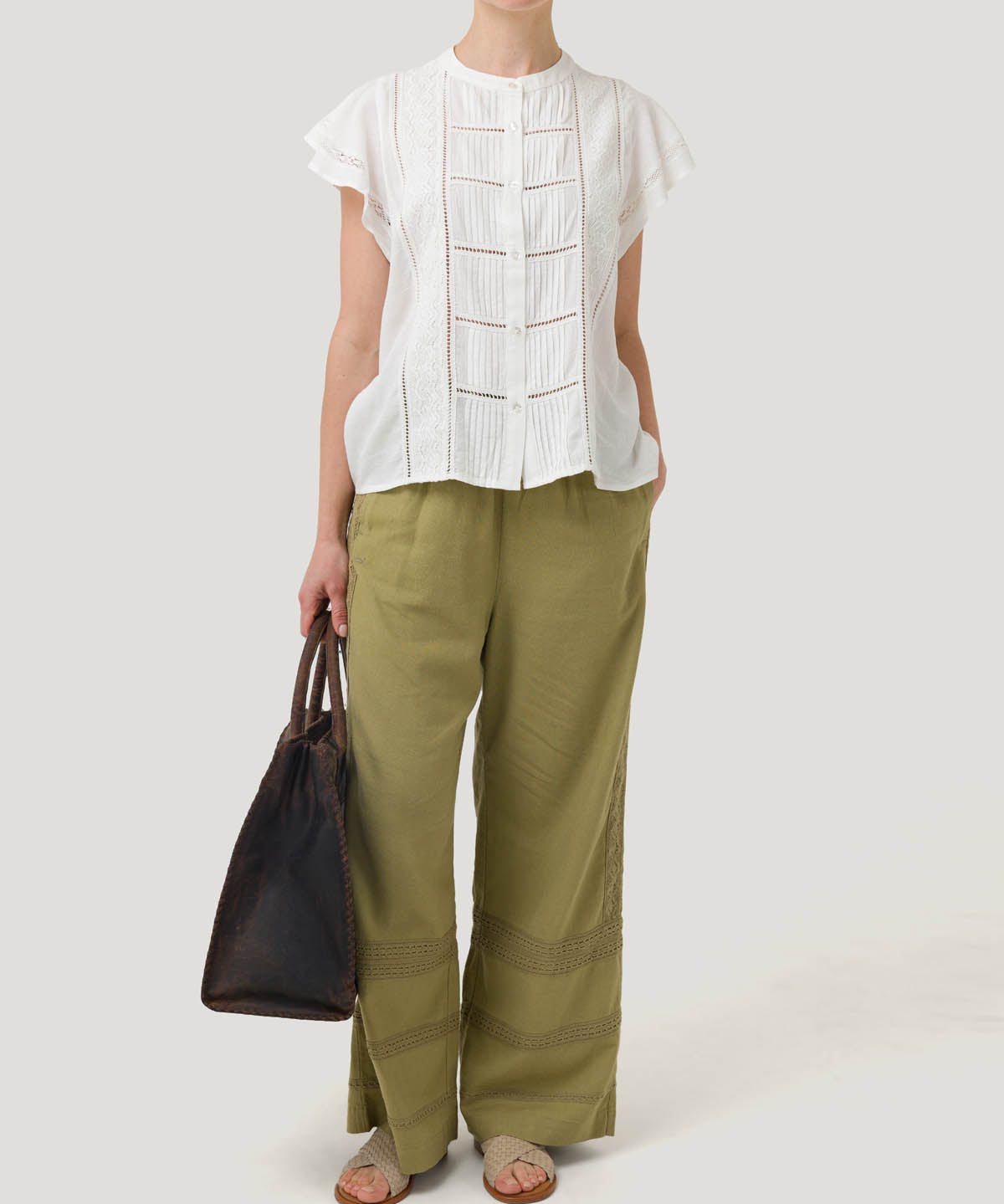 Blusa Lino Orgánico Mujer Sulta Blanco Rockford