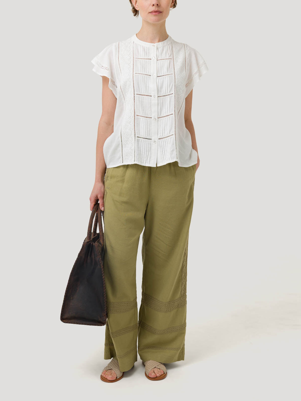 Blusa Lino Orgánico Mujer Sulta Blanco Rockford