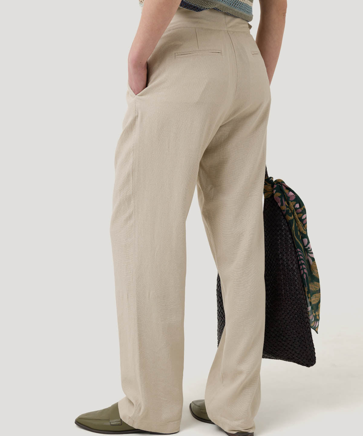 Pantalón Lino Orgánico Mujer Ava Beige Rockford