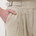 Pantalón Lino Orgánico Mujer Ava Beige Rockford