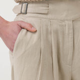 Pantalón Lino Orgánico Mujer Ava Beige Rockford