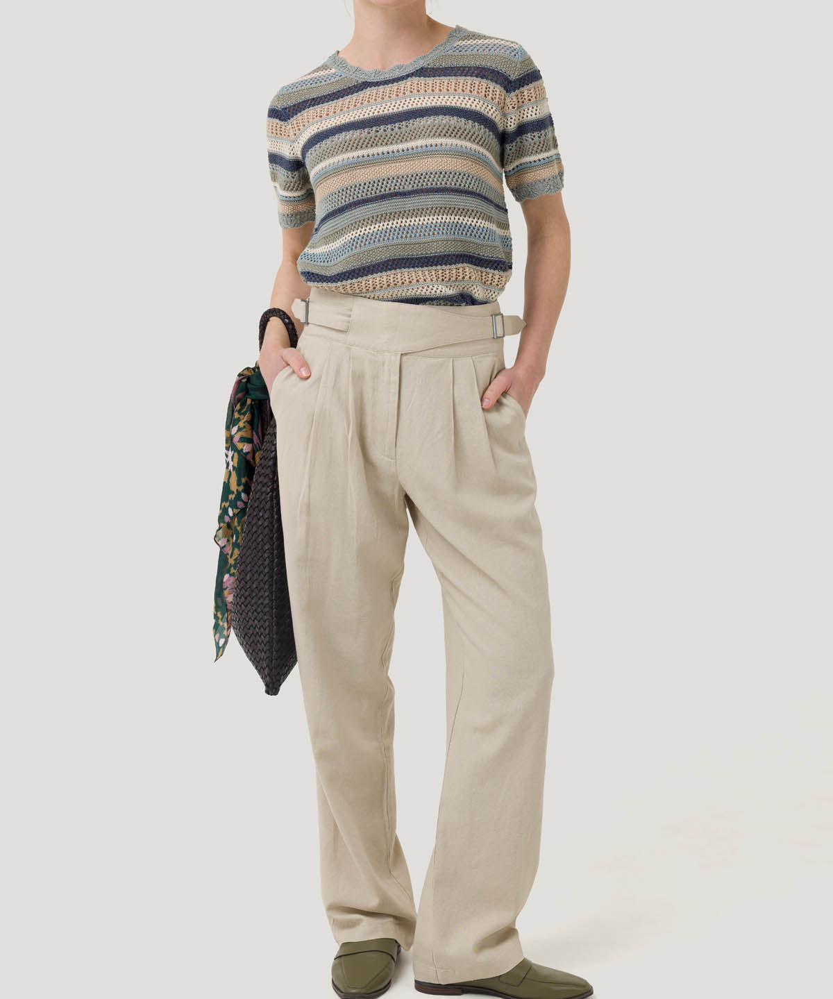 Pantalón Lino Orgánico Mujer Ava Beige Rockford