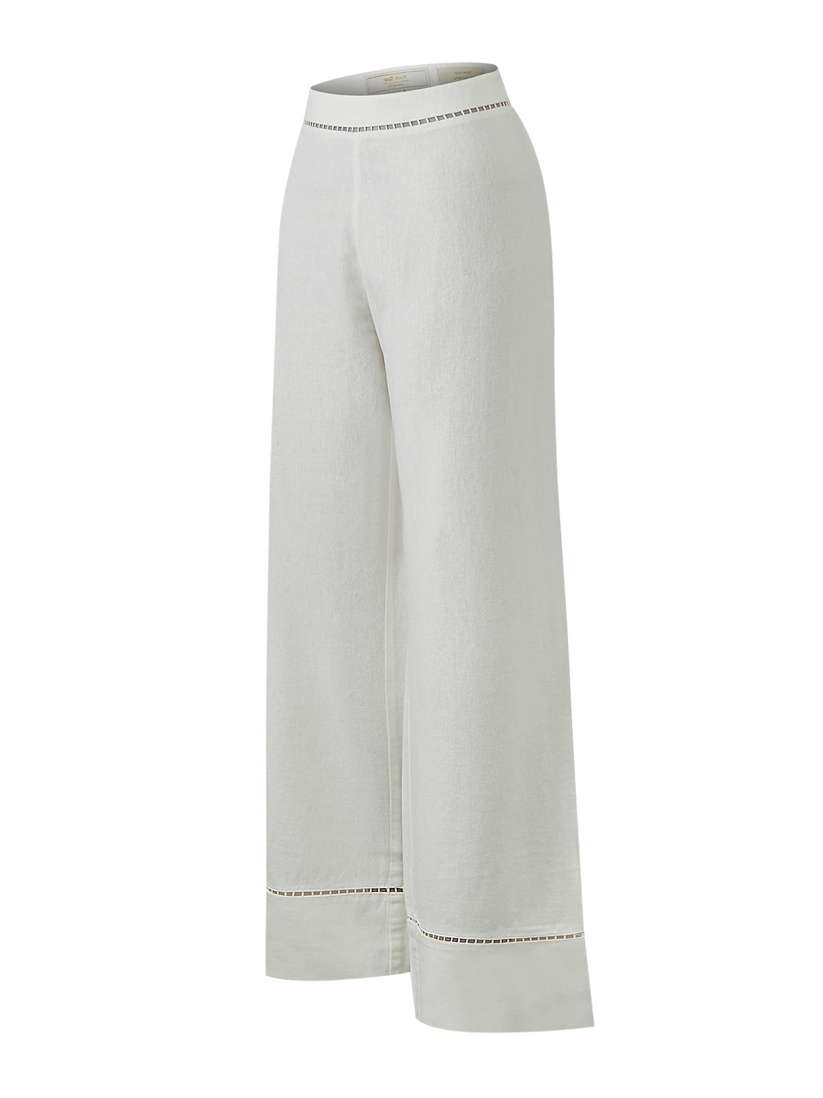 Pantalón Lino Orgánico Mujer Mekong Blanco Rockford