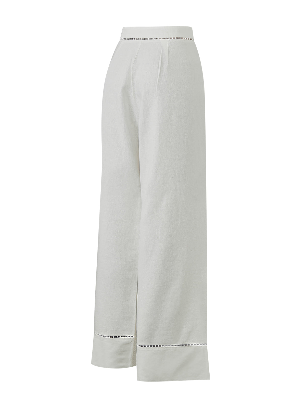 Pantalón Lino Orgánico Mujer Mekong Blanco Rockford