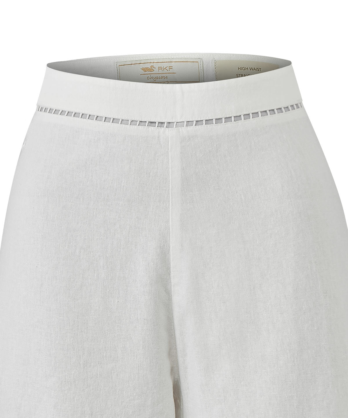 Pantalón Lino Orgánico Mujer Mekong Blanco Rockford