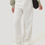 Pantalón Lino Orgánico Mujer Mekong Blanco Rockford
