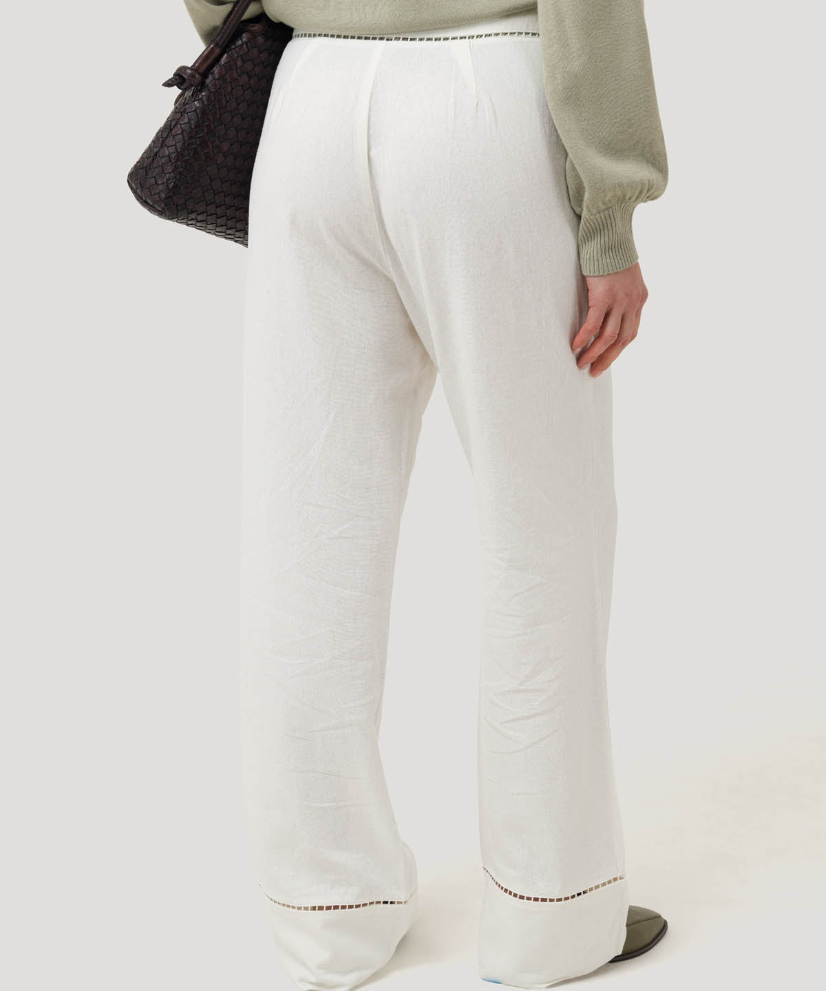 Pantalón Lino Orgánico Mujer Mekong Blanco Rockford