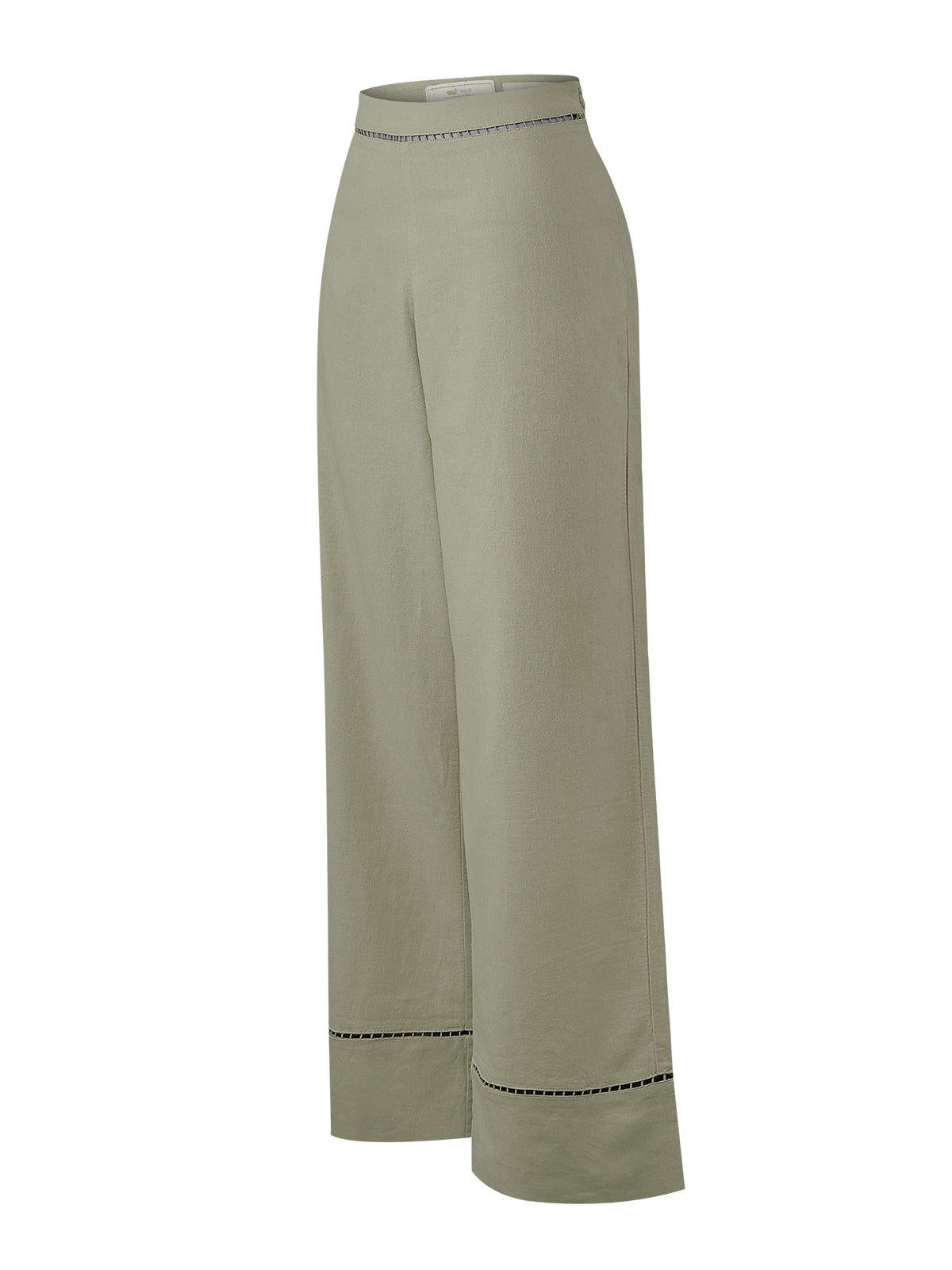 Pantalón Lino Orgánico Mujer Mekong Verde Rockford