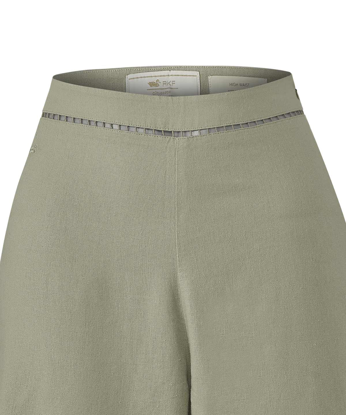 Pantalón Lino Orgánico Mujer Mekong Verde Rockford