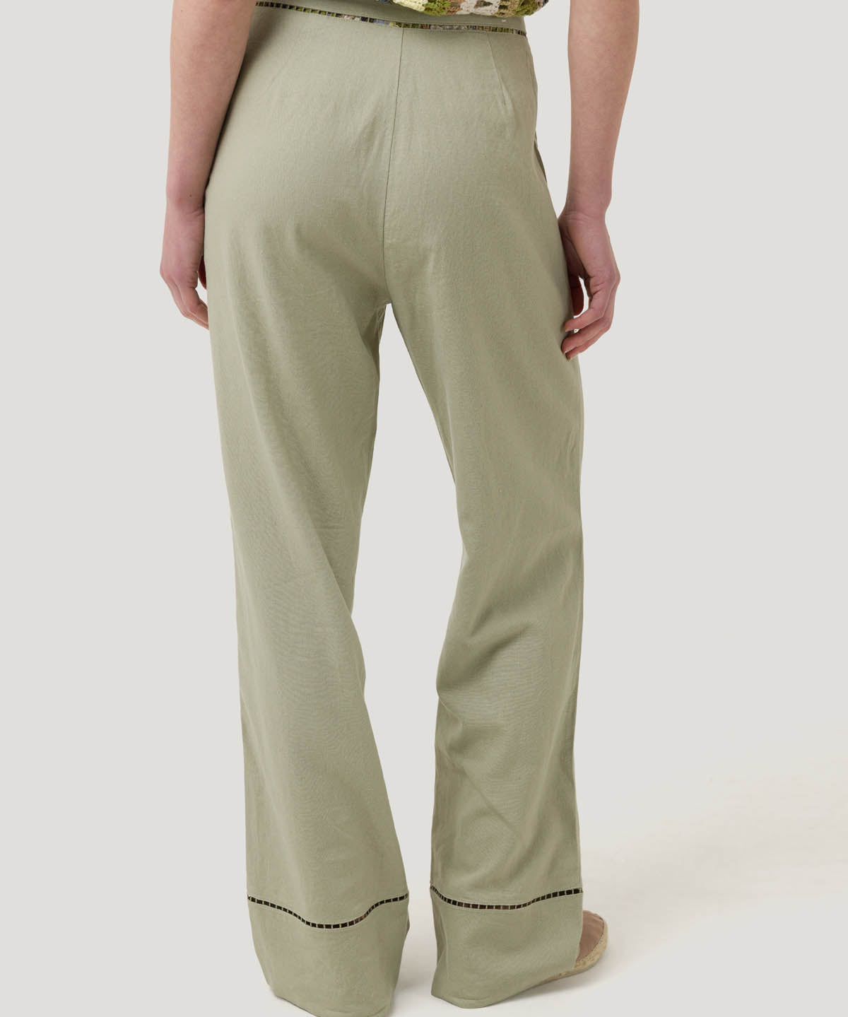 Pantalón Lino Orgánico Mujer Mekong Verde Rockford