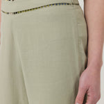 Pantalón Lino Orgánico Mujer Mekong Verde Rockford