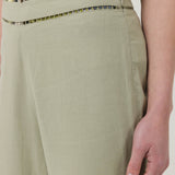 Pantalón Lino Orgánico Mujer Mekong Verde Rockford