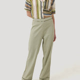 Pantalón Lino Orgánico Mujer Mekong Verde Rockford