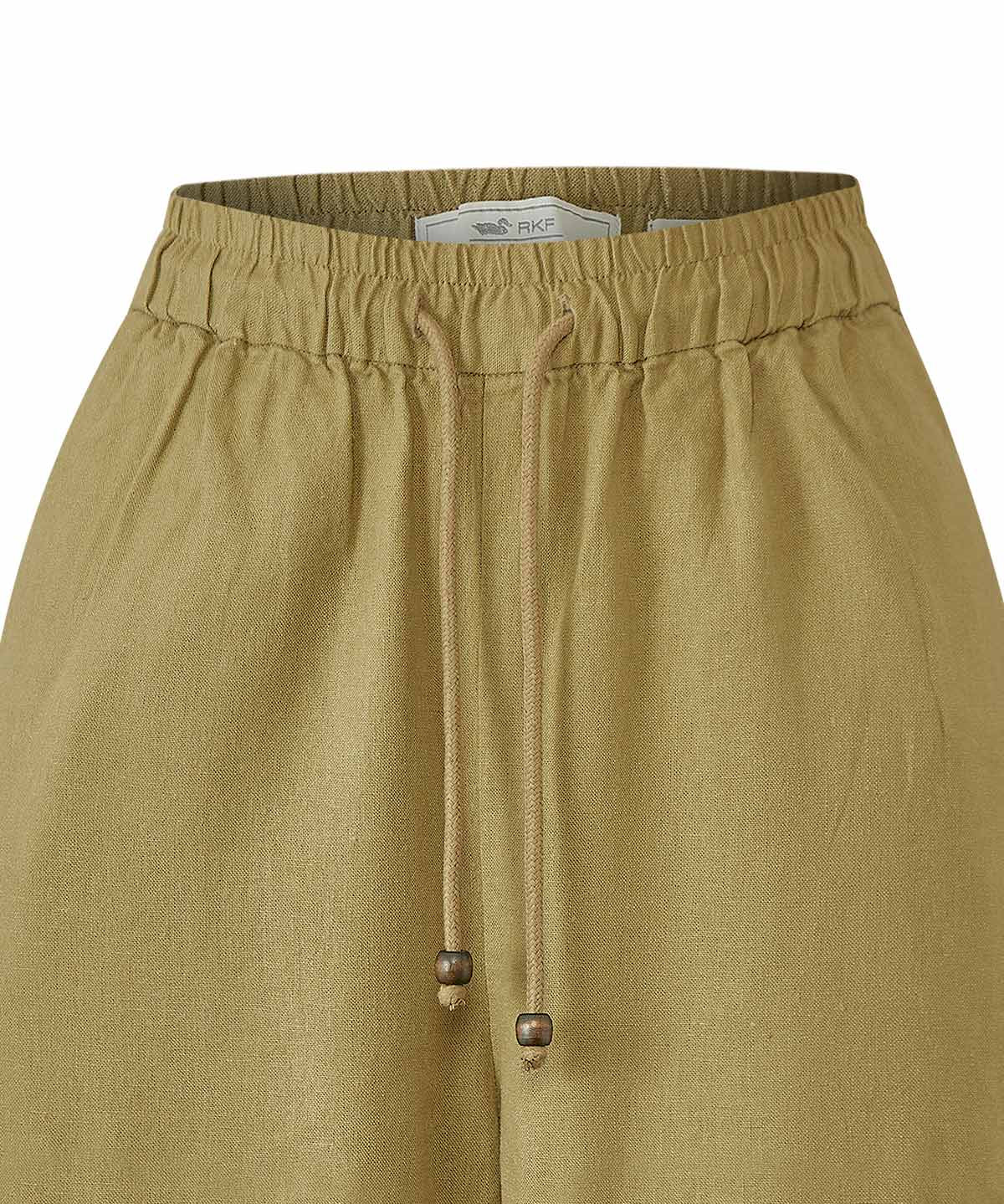 Pantalón Lino Orgánico Mujer Fuji Verde Rockford