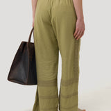 Pantalón Lino Orgánico Mujer Fuji Verde Rockford