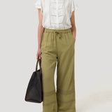 Pantalón Lino Orgánico Mujer Fuji Verde Rockford
