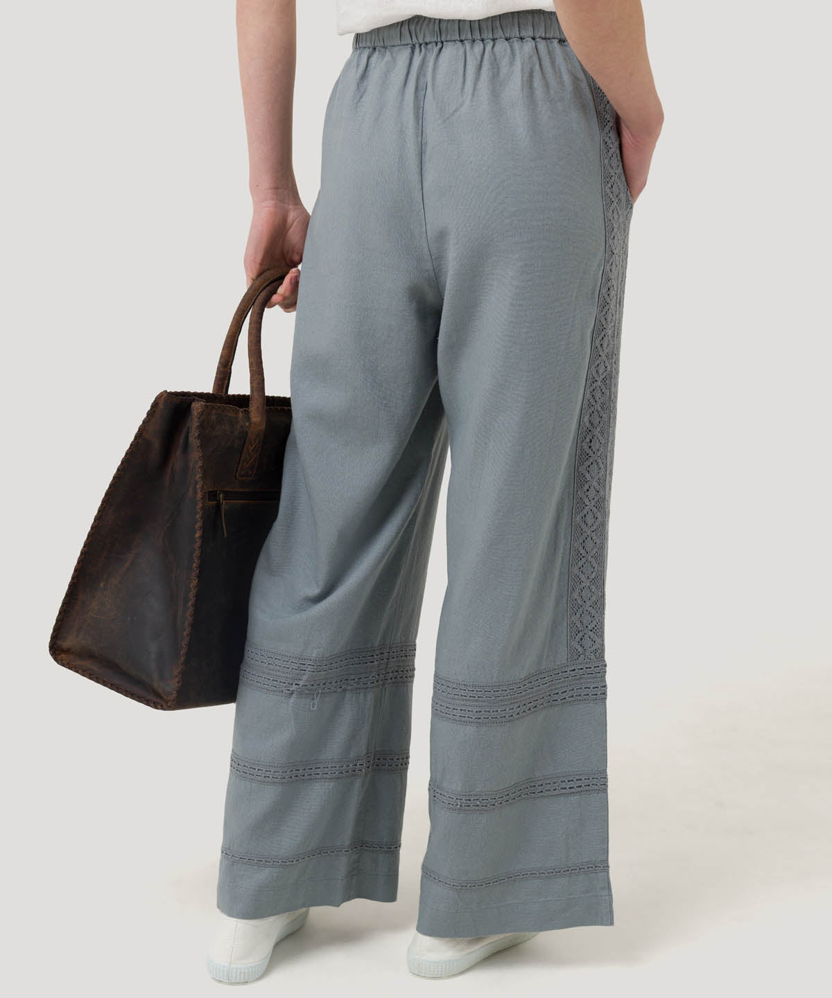 Pantalón Lino Orgánico Mujer Fuji Gris Rockford