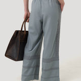 Pantalón Lino Orgánico Mujer Fuji Gris Rockford
