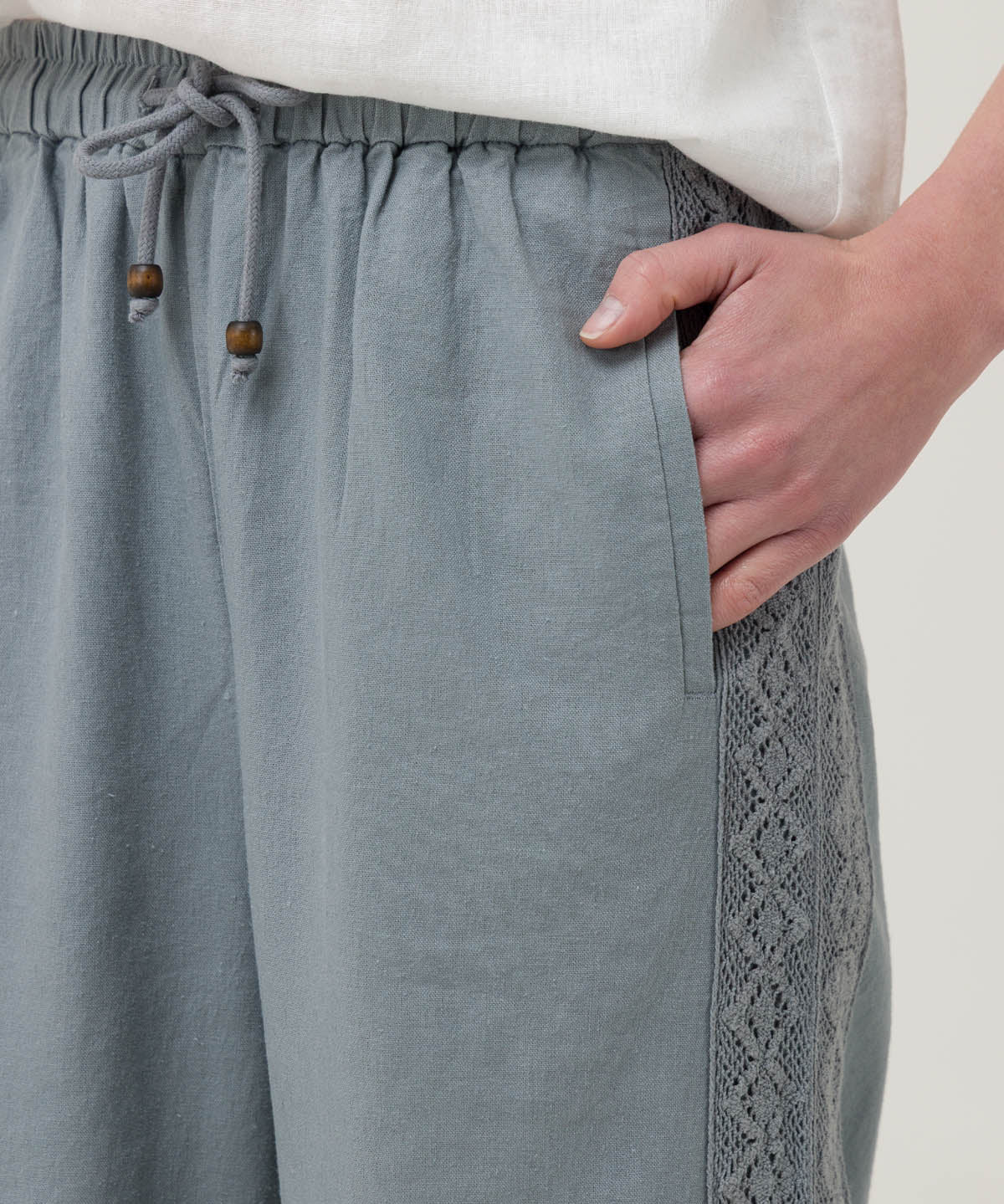 Pantalón Lino Orgánico Mujer Fuji Gris Rockford