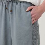Pantalón Lino Orgánico Mujer Fuji Gris Rockford