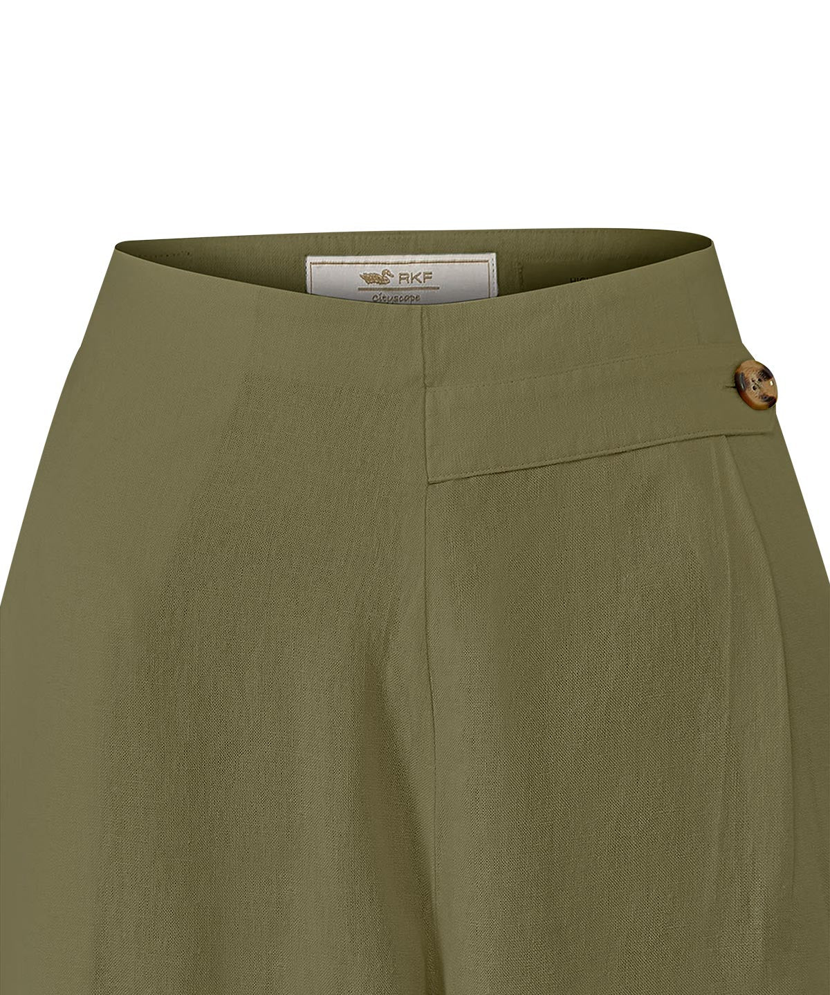 Pantalón Lino Orgánico Mujer Danubio Verde Rockford