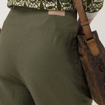 Pantalón Lino Orgánico Mujer Danubio Verde Rockford