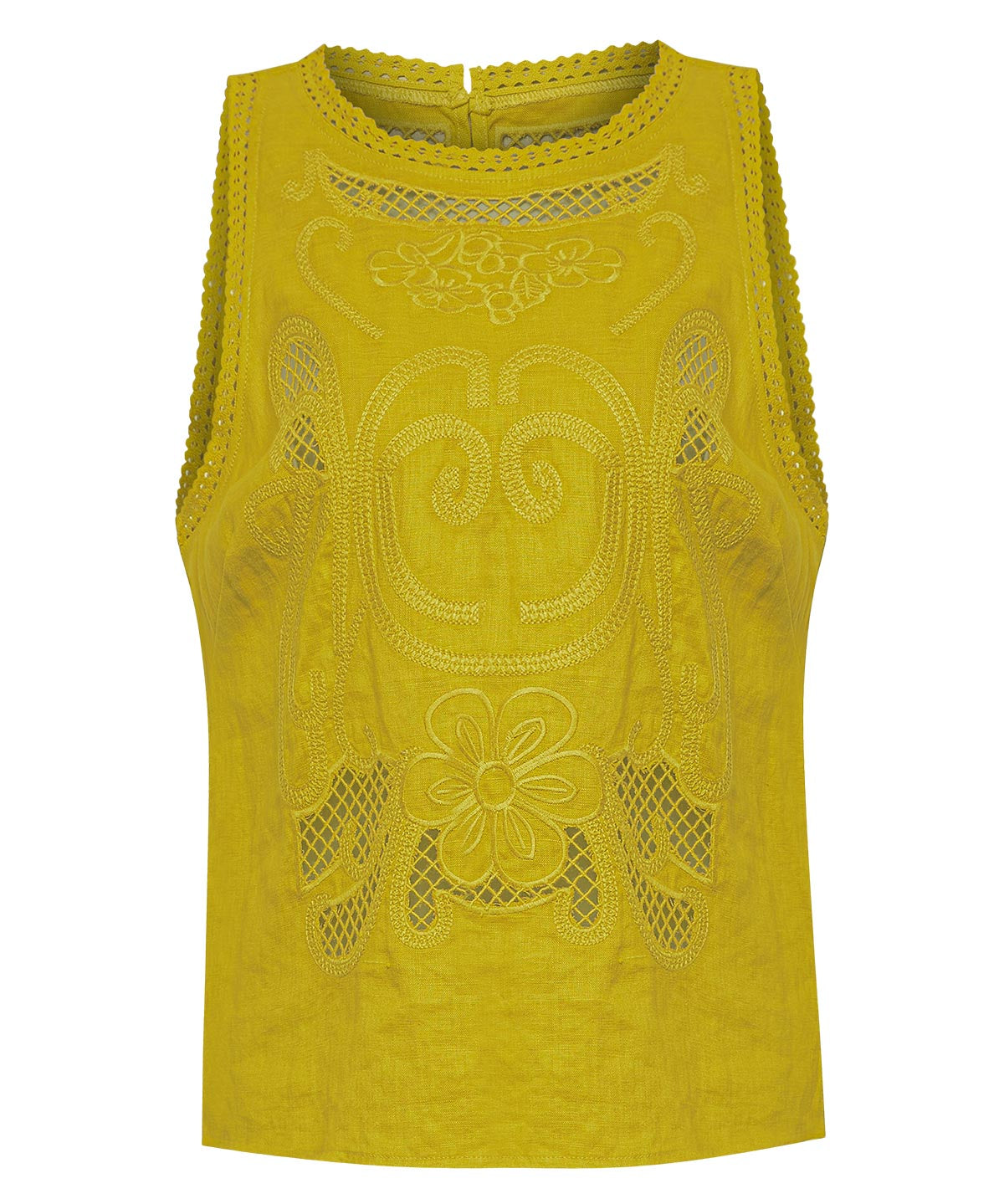 Blusa Lino Orgánico Mujer Cleep Amarillo Rockford