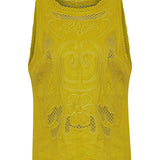 Blusa Lino Orgánico Mujer Cleep Amarillo Rockford