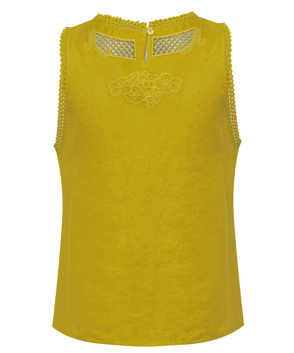 Blusa Lino Orgánico Mujer Cleep Amarillo Rockford