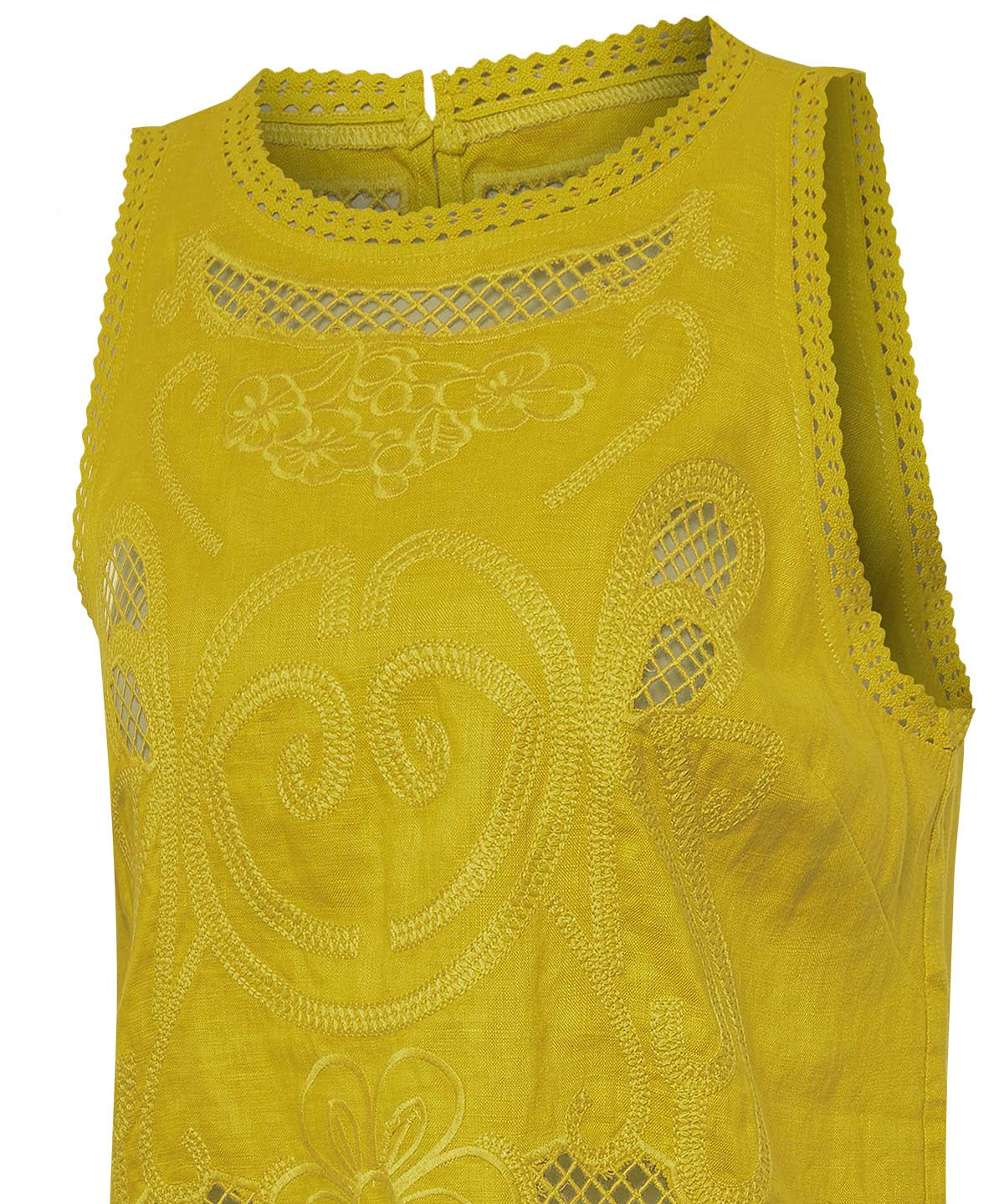Blusa Lino Orgánico Mujer Cleep Amarillo Rockford