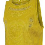 Blusa Lino Orgánico Mujer Cleep Amarillo Rockford