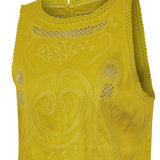 Blusa Lino Orgánico Mujer Cleep Amarillo Rockford