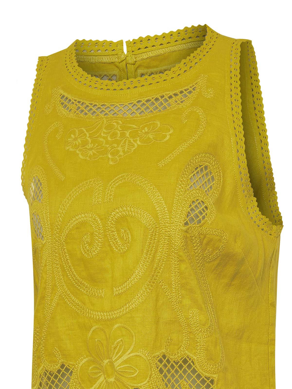 Blusa Lino Orgánico Mujer Cleep Amarillo Rockford