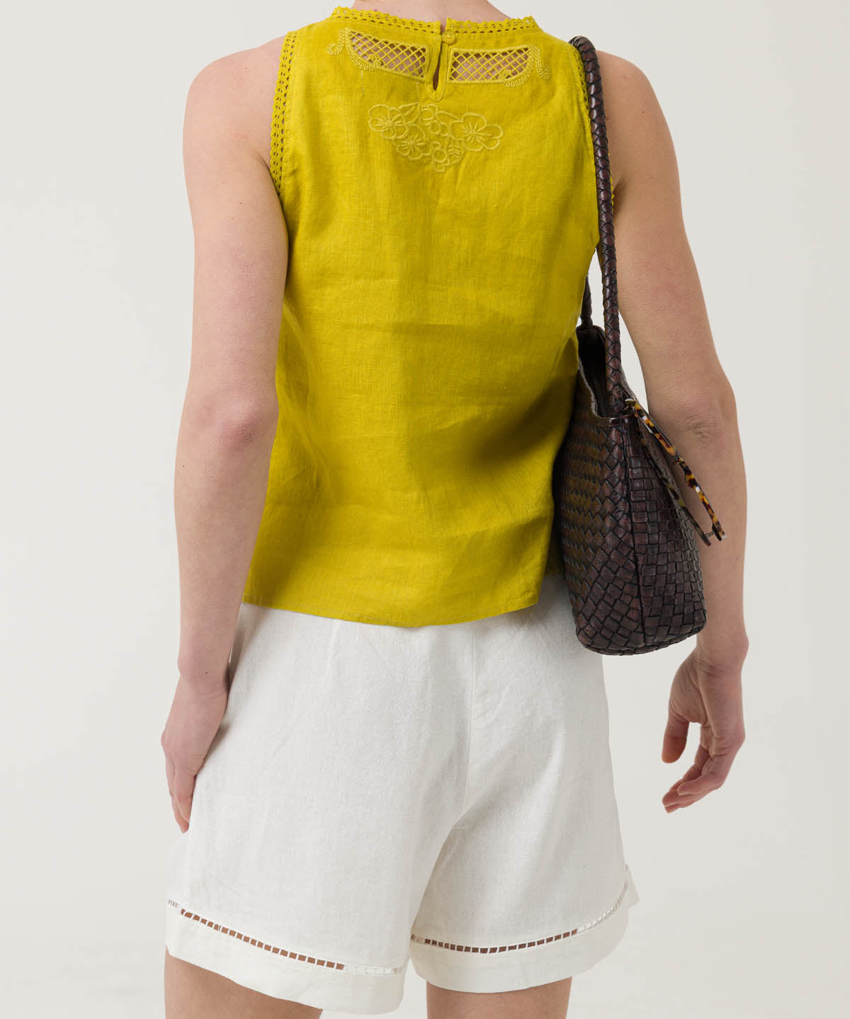 Blusa Lino Orgánico Mujer Cleep Amarillo Rockford