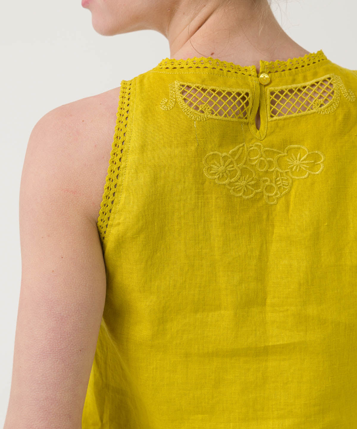 Blusa Lino Orgánico Mujer Cleep Amarillo Rockford