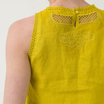 Blusa Lino Orgánico Mujer Cleep Amarillo Rockford
