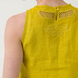 Blusa Lino Orgánico Mujer Cleep Amarillo Rockford
