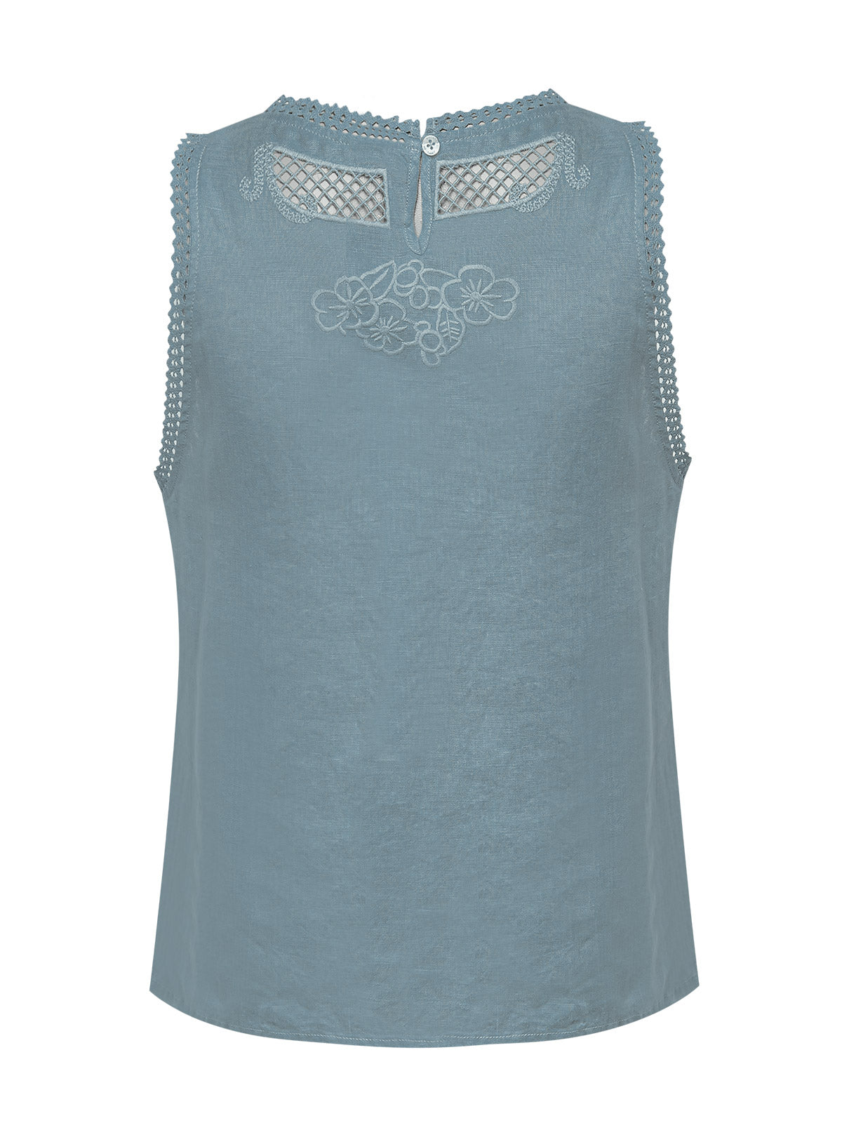Blusa Lino Orgánico Mujer Cleep Gris Rockford