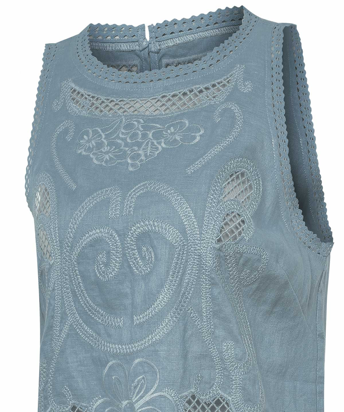 Blusa Lino Orgánico Mujer Cleep Gris Rockford