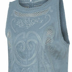 Blusa Lino Orgánico Mujer Cleep Gris Rockford