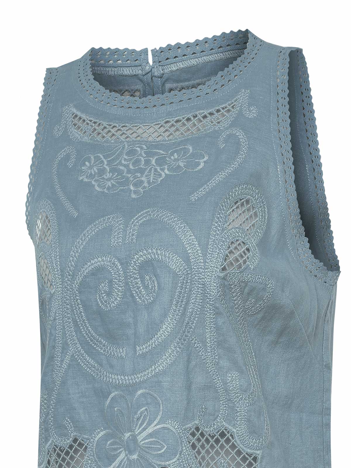 Blusa Lino Orgánico Mujer Cleep Gris Rockford