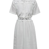 Vestido Lino Orgánico Mujer Geneva Blanco Rockford