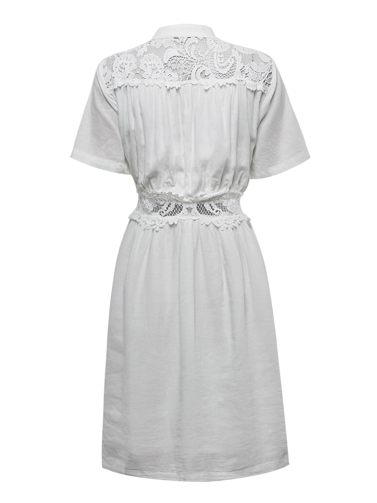 Vestido Lino Orgánico Mujer Geneva Blanco Rockford