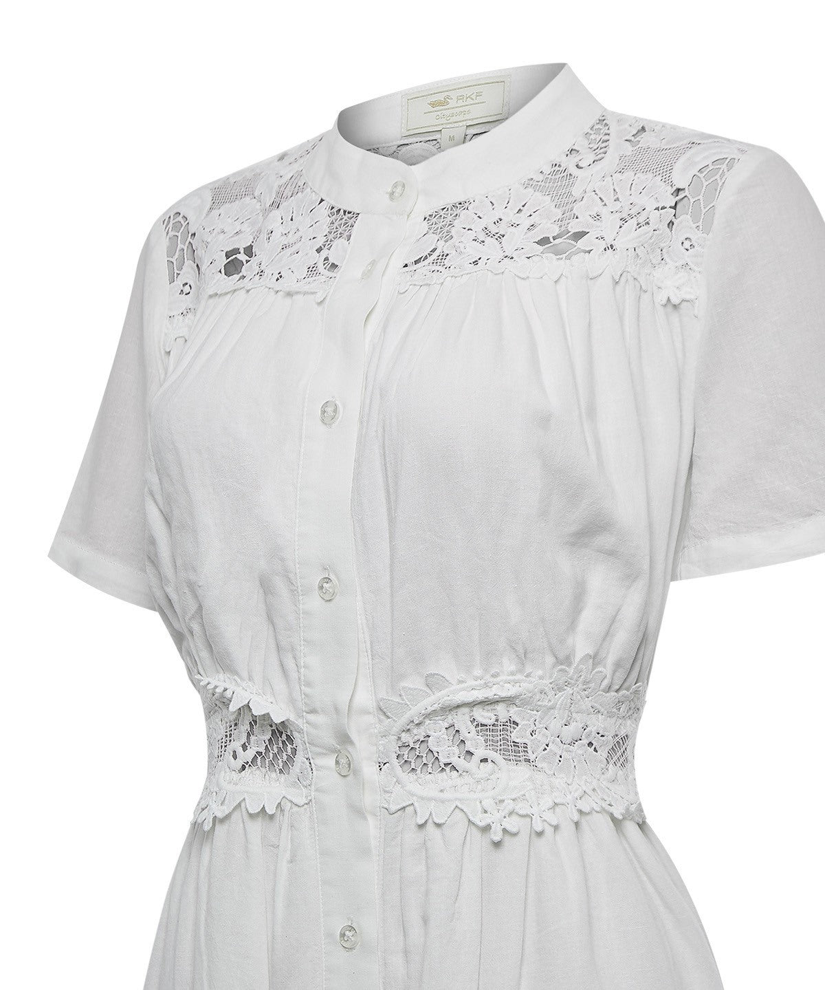 Vestido Lino Orgánico Mujer Geneva Blanco Rockford
