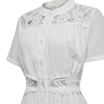 Vestido Lino Orgánico Mujer Geneva Blanco Rockford