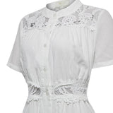 Vestido Lino Orgánico Mujer Geneva Blanco Rockford