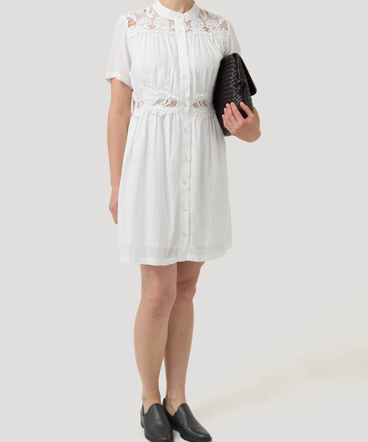 Vestido Lino Orgánico Mujer Geneva Blanco Rockford