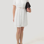 Vestido Lino Orgánico Mujer Geneva Blanco Rockford